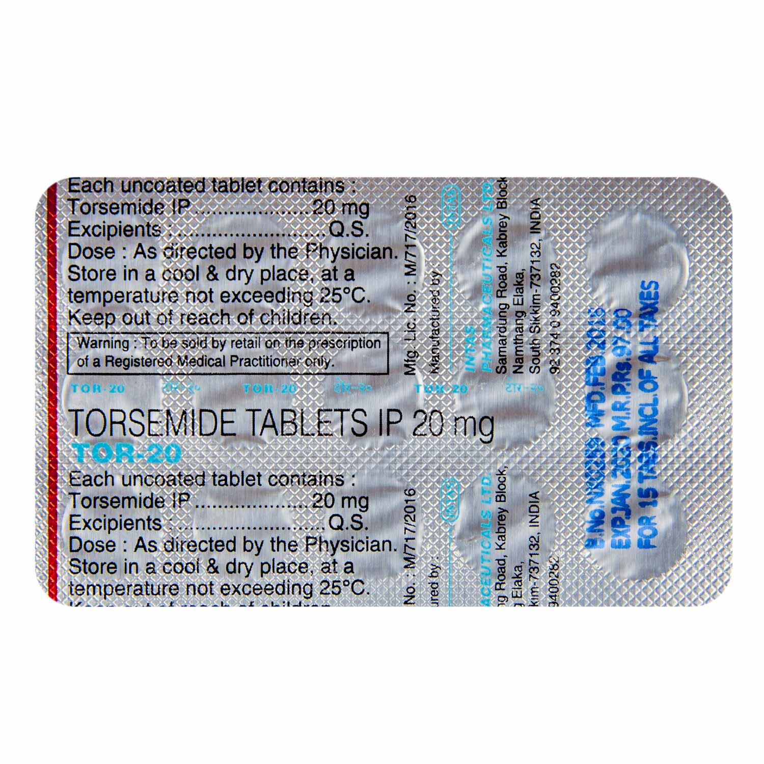 토르 20mg (토르세미드, torsemide)