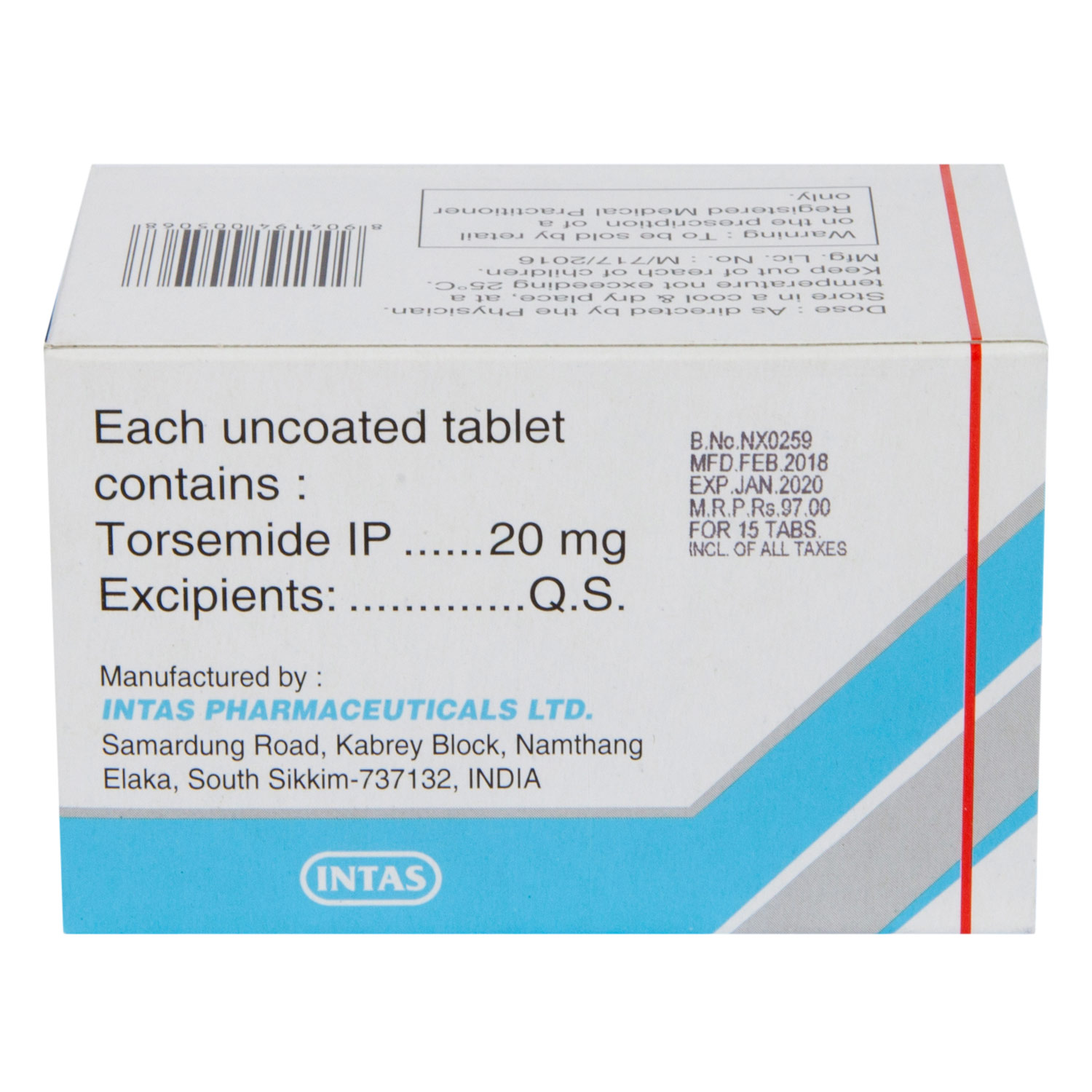 토르 20mg (토르세미드, torsemide)