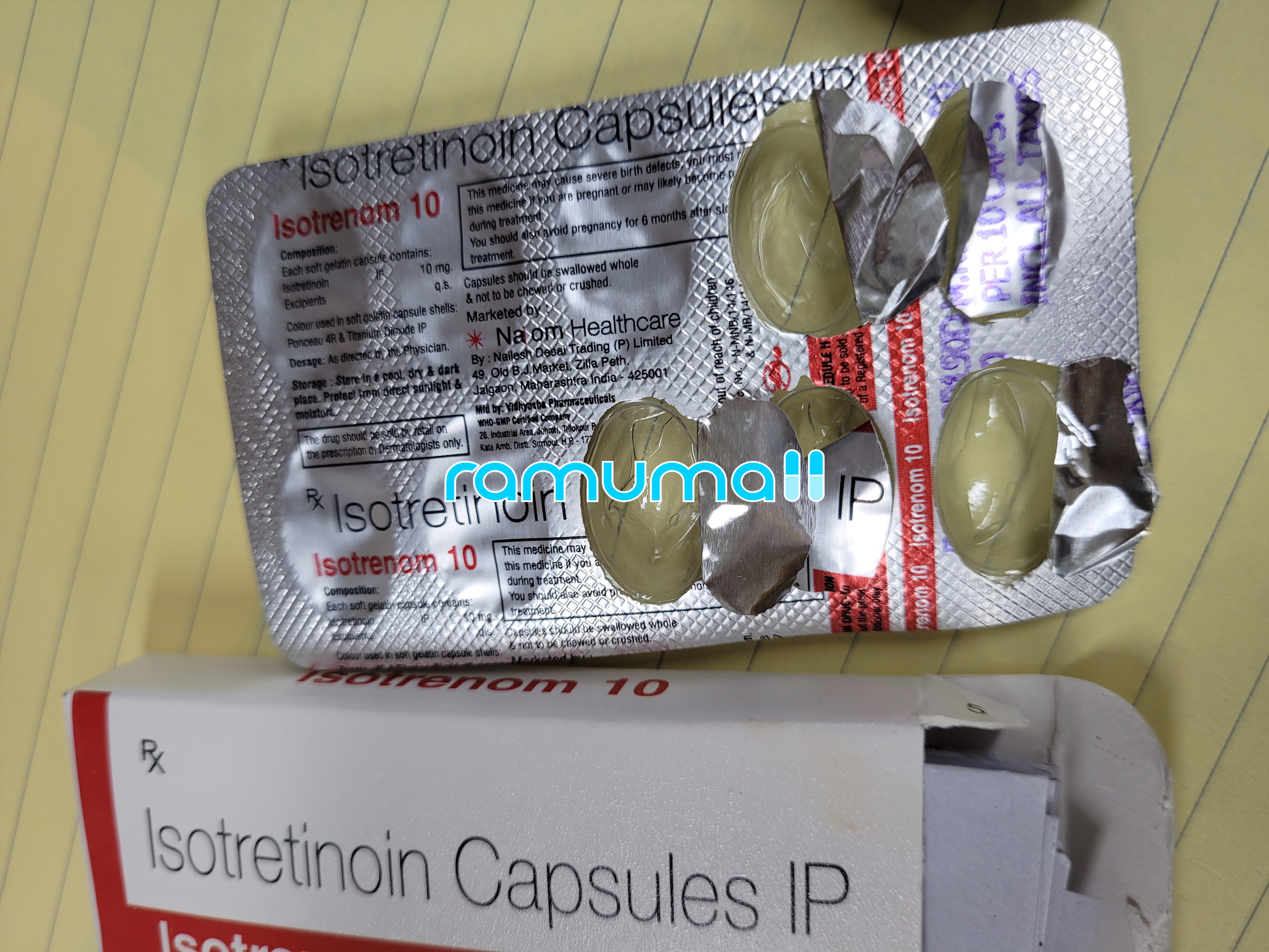 이소티논 이소트레놈10mg 직구 후기
