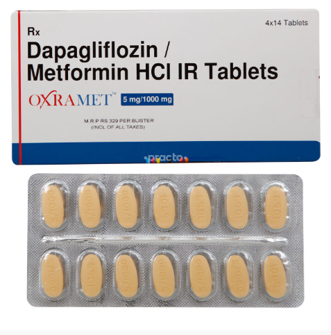 옥스라메트 5/1000mg ( 다파글리플로진 + 메트포르민 Dapagliflozin 5mg + Metformin 1000mg )